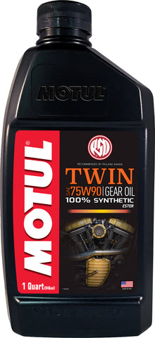 Motul Twin 100% Syn 75W90 Qt - A Plus Performance Cycle HD