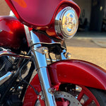 GeezerGlide Cowbells (LED auxiliary light & turn signal) for Harley 2014-later Touring Models - A Plus Performance Cycle