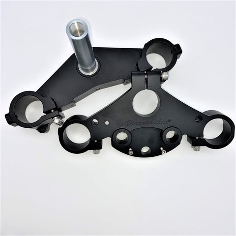 GeezerGlide Reduced Trail Triple Tree Kit for Harley 2014-later Touring Models - A Plus Performance Cycle