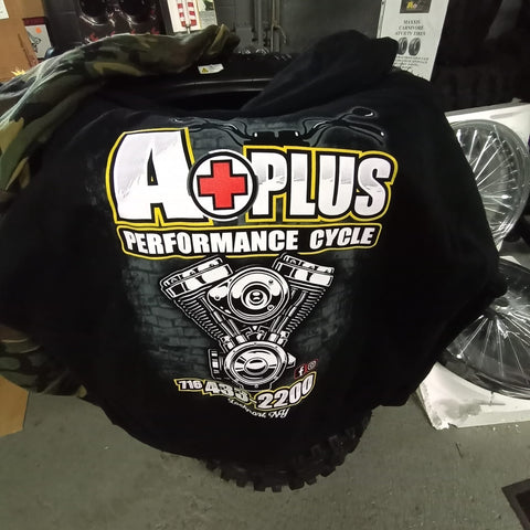 BLACK HOODIE - A Plus Performance Cycle